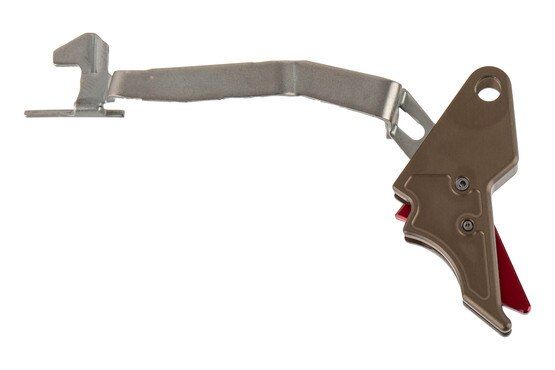 Overwatch Precision TAC Trigger System for Smith & Wesson M&P 2.0 9mm features FDE and red parts